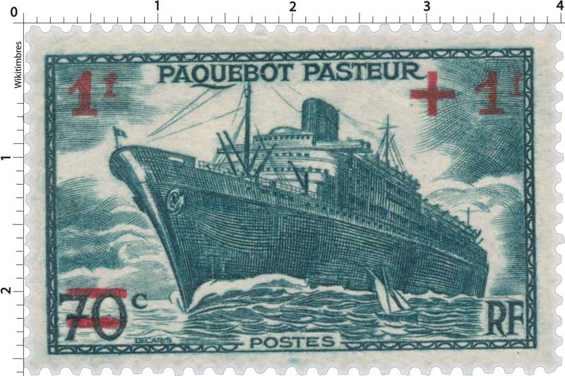 Le timbre SS Pasteur de 1941