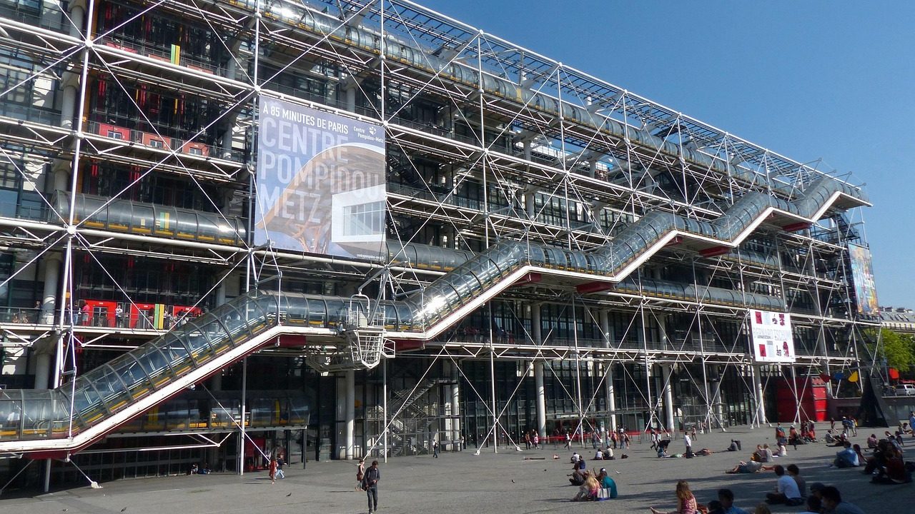 photographie de face centre pompidou